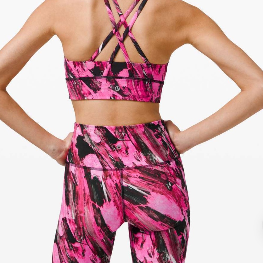 Lululemon pink print leggings